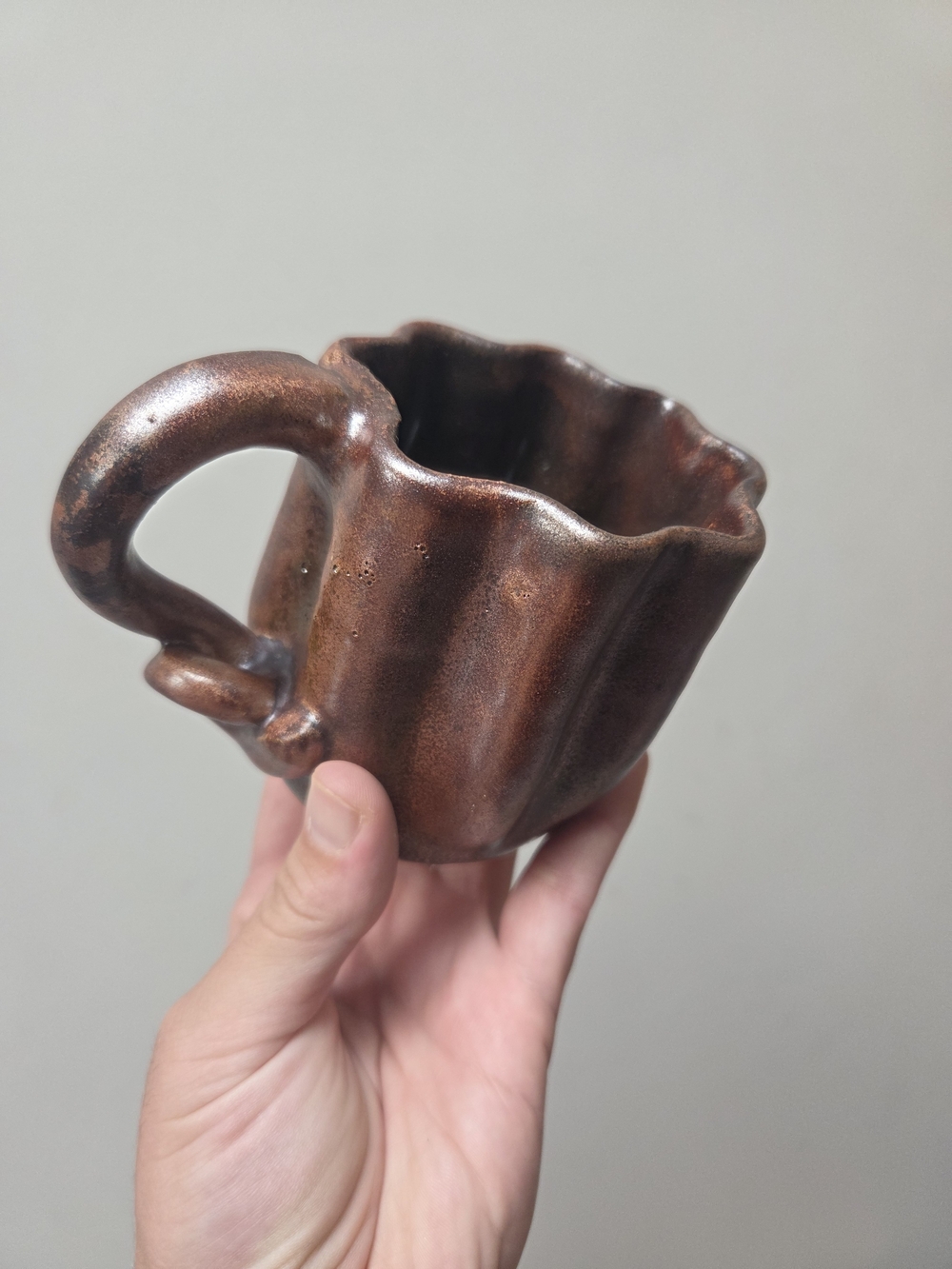 Copper Glazed Pumpkin Mug